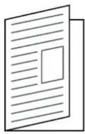 Simple line drawing of a document with no text or symbols