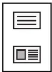 Simple diagram with two rectangular boxes containing horizontal lines, one containing a gray square and the other with three horizontal lines.