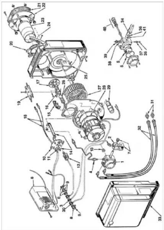 Technical diagram of an automotive electrical switch assembly with numbered components and labeled parts
