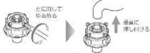 HAIER JW-K70H - ネジをゆるめ、蛇口に押し付ける - 1