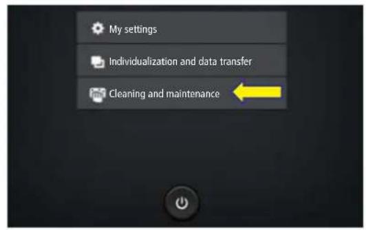 My settings Individualization and data transfer Cleaning and maintenance