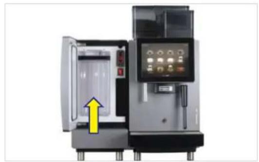 Industrial machine with open door and digital display, no visible text or symbols.