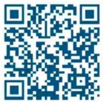 Blue QR code image, scannable for digital information retrieval