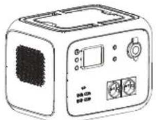 Line drawing of a portable electronic device with control panel and buttons (no text or symbols)
