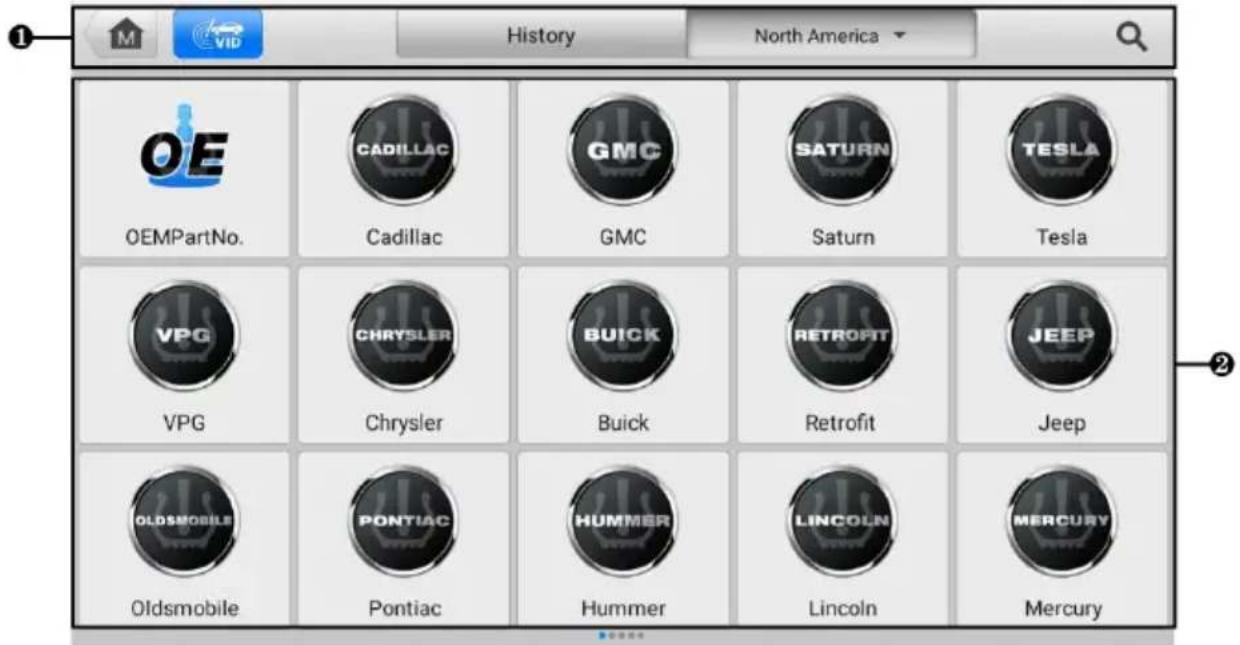 M Vid History North America ① OE OEMPartNo. Cadillac GMC SATURN TESLA VPG CHRYSLER BUICK RETROFIT JEEP VPG Chrysler Buick Retrofit Jeep Oldsmobile PONTIAC HUMMER LINCOLN MERCURY Pontiac Hummer Lincoln Mercury