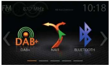 FM 87.7 MHz All Wall Zombus 10:18 DAB+ DAB+ NAVI BLUETOOTH