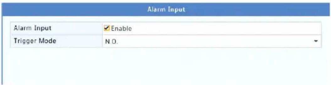 Alarm Input Alarm Input ✓ Enable Trigger Mode N.O.