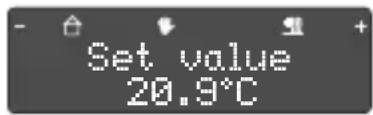 Set value 20.9°C