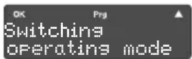 OK Prg Switching operating mode