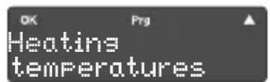 OK Prg Heating temperatures