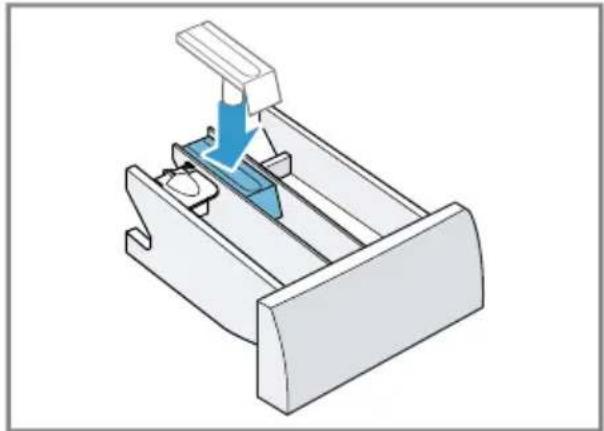 3D diagram of a mechanical component with a blue arrow indicating direction (no text or symbols).