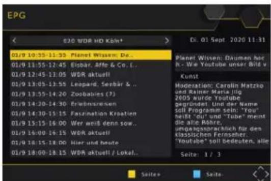 EPG 030 WDR HD Köln* 01/9 10:55-11:55 Planet Wissen: De.. 01/9 11:55-12:45 Eisbär, Affe & Co. I.. 01/9 12:45-13:05 WDR aktuell 01/9 13:05-13:55 Leopard, Serbär & .. 01/9 13:55-14:20 Zoobabies (?) 01/9 14:20-14:30 Erwinssresen 01/9 14:30-15:15 Fascination Kroatien 01/9 15:15-16:00 Wer weiß denn sow.. 01/9 16:00-16:15 WDR aktuell 01/9 16:15-18:00 Hier und heute 01/9 18:00-18:15 WDR aktuell / Lokel.. Di. 01 Sept 2020 11:31 Planet Wissen: Daumen hor h - We Youtube unser Bild v Kunst Moderation: Carolin Matzko und Rainer Maria Jüg 2005 wurde Youtube gegründet. Und der Name soll Programm sein: "You" heißt "ou" und "Tube" meint die alle Röhre, umgangssprachlich für den klassischen Fernscheer. "Youtube" soll Bedeuten, alle Seite: 1 / 3 Seite+ Seite-