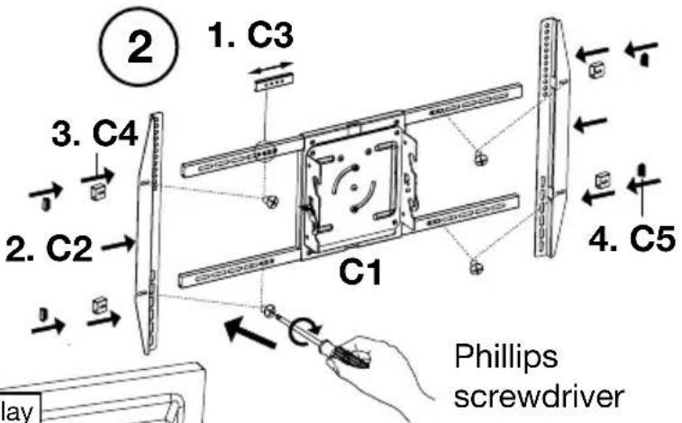 1. C3 2. C2 3. C4 C1 4. C5 Phillips screwdriver