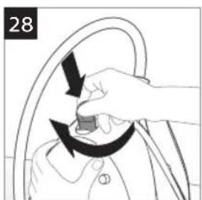 Illustration of a hand holding a curved object with arrows indicating motion (no text or symbols)