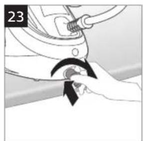 Illustration of a hand turning a button with a curved arrow (no text or symbols)