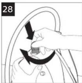 Illustration of a hand holding a curved object with arrows indicating motion (no text or symbols)