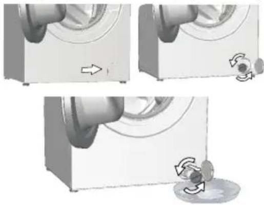 BEKO WUE 8612 XS0 - Ако продуктът няма маркуч за аварийно източване на водата, за да се източи водата: - 1
