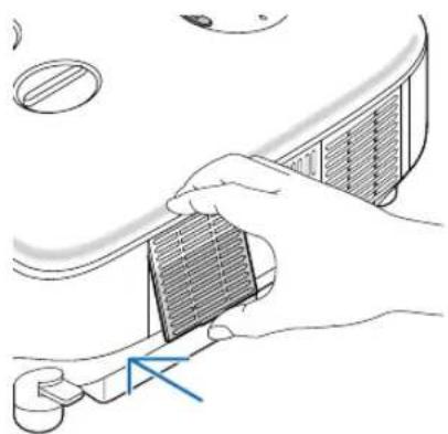 NEC NP2200 - Pull to remove the filter cover. - 3