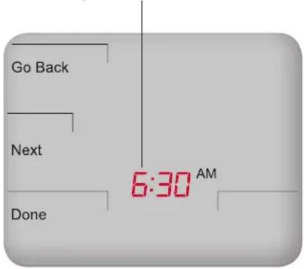 Go Back Next Done 6:30 AM