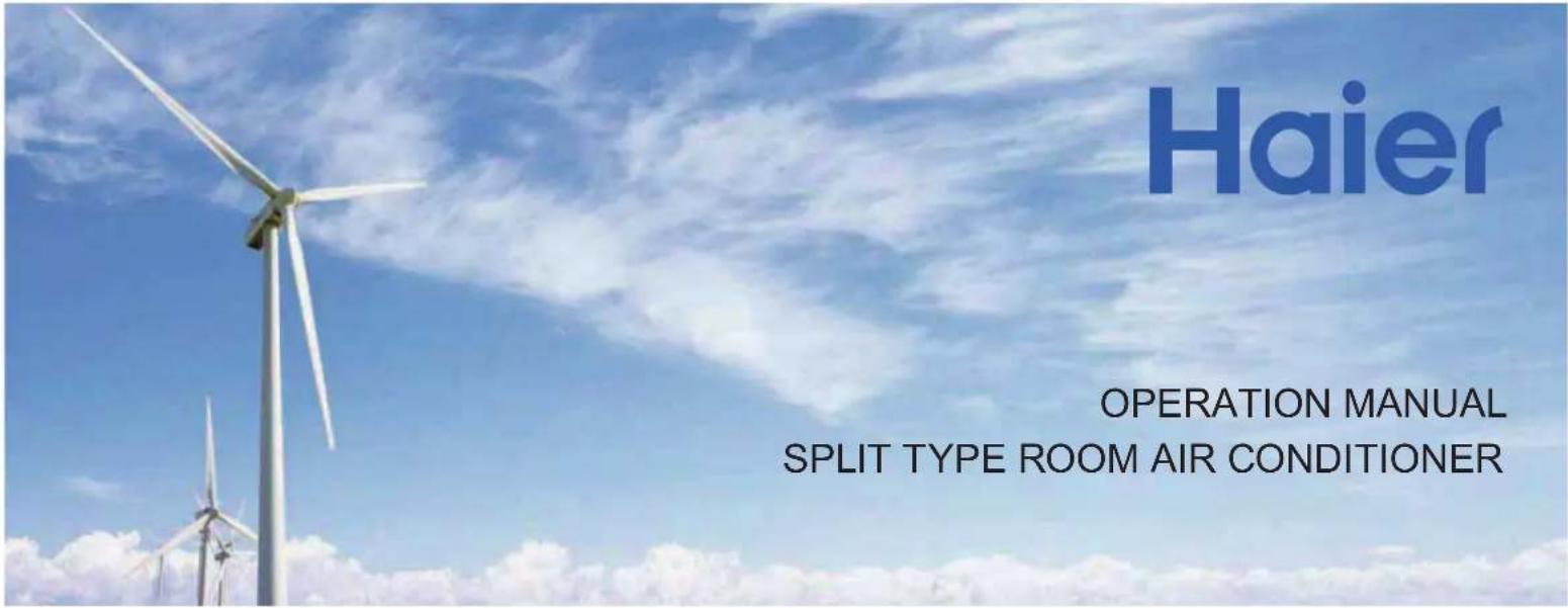 Haier Manuel d'utilisation Climatiseur de type split