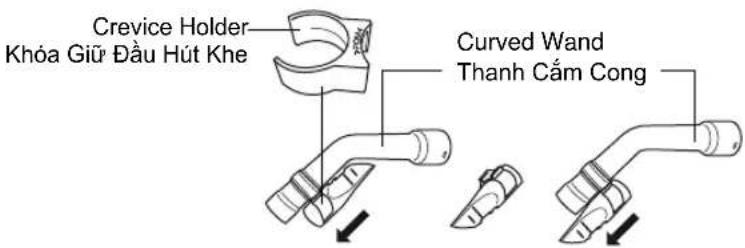 Khóa giữ đầu hút khe Thanh cầm cong