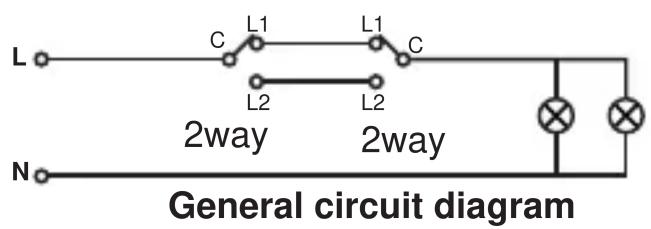 L C L1 L1 C L2 L2 2way 2way N General circuit diagram
