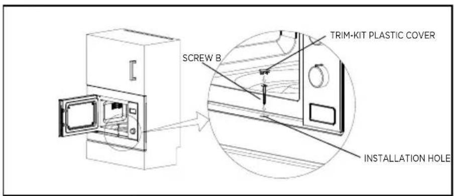 SCREW B TRIM-KIT PLASTIC COVER INSTALLATION HOLE