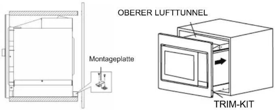 OBERER LUFTTUNNEL Montageplatte TRIM-KIT
