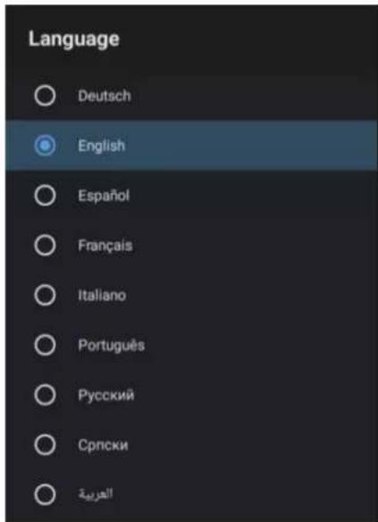Language Deutsch English Español Français Italiano Português Русский Српски العربية
