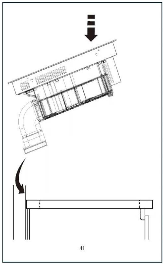 Technical diagram showing a structural assembly with labeled components and directional arrows indicating motion or force.