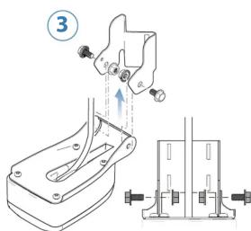 Technical diagram showing mechanical assembly with labeled component 3 and structural detail