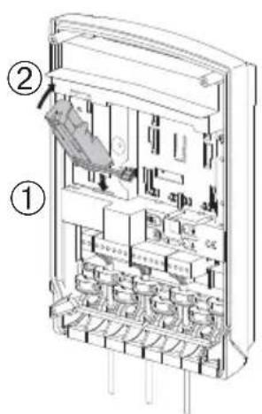 HAGER LCP01S - Repositionner le boîtier de la batterie dans le coffret technique. - 1