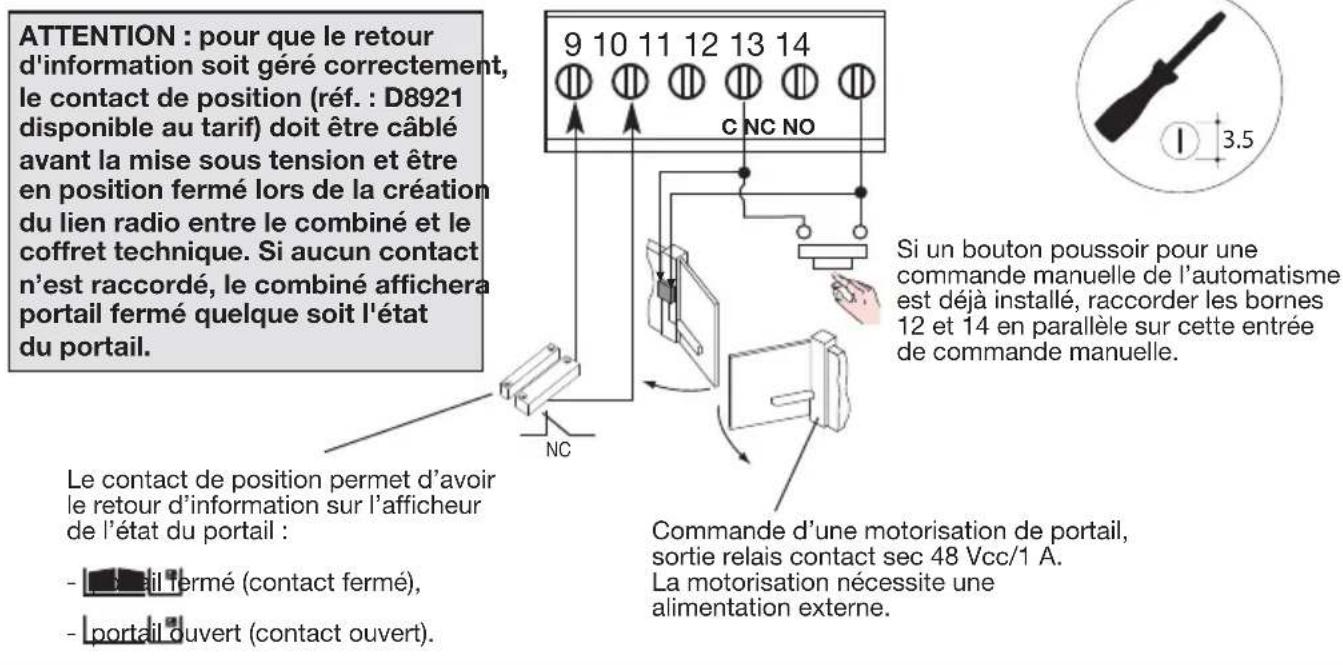 HAGER LCP01S - Raccordement d'une motorisation de portail d'une marque autre que Hager - 1