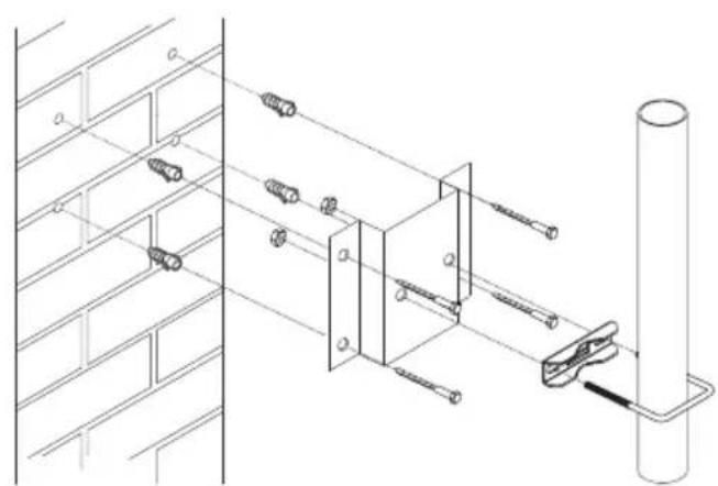 HAGER LCP01S - Fixation au pilier ou au mur - 1
