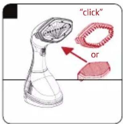 "click" or