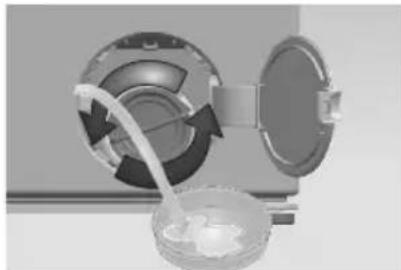 Diagram of a mechanical device with internal components and flow arrows, no visible text or symbols.