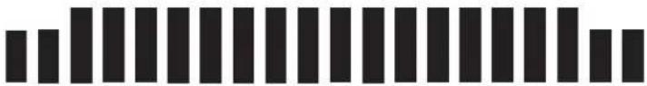 Abstract pattern of black vertical bars on white background (no text or symbols)