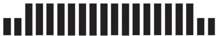 Abstract black bar pattern on white background (no text or symbols)