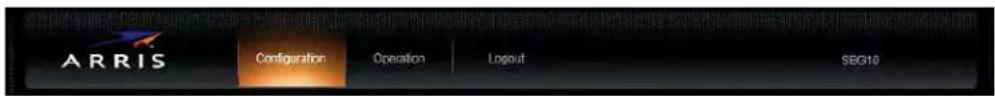 ARRIS Configuration Operation Logout SBG10