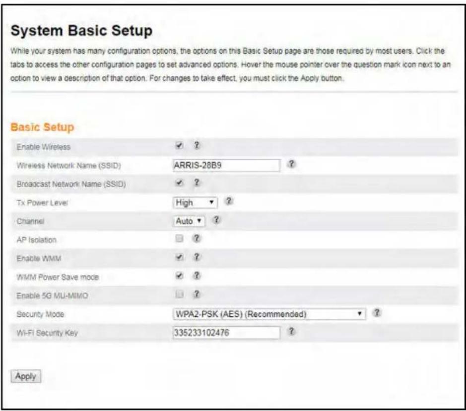 System Basic Setup While your system has many configuration options, the options on this Basic Setup page are those required by most users. Click the tabs to access the other configuration pages to set advanced options. Hover the mouse pointer over the question mark icon next to an option to view a…