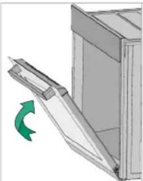 3D diagram of a mechanical component with a green rotation arrow indicating motion (no text or symbols)
