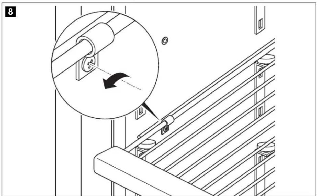 Technical illustration of a mechanical assembly with a magnified inset showing a rotating component (no text or symbols present).