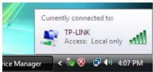 Currently connected to: TP-LINK. Access: Local only. 4:07 PM.
