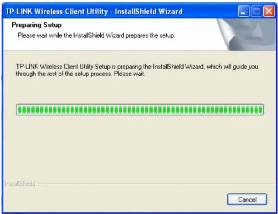 TP-LINK Wireless Client Utility - InstallShield Wizard Preparing Setup Please wait while the InstallShield Wizard prepares the setup. TP-LINK Wireless Client Utility Setup is preparing the InstallShield Wizard, which will guide you through the rest of the setup process. Please wait. InstallShield Ca…