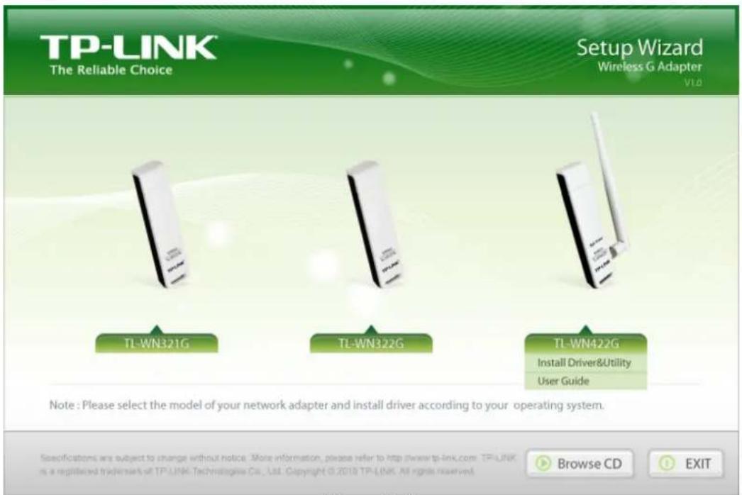 TP-LINK® The Reliable Choice Setup Wizard Wireless G Adapter V1.0 TL-WN321G TL-WN322G TL-WN422G Install Driver&Utility User Guide Note: Please select the model of your network adapter and install driver according to your operating system. Specifications are subject to change without notice. More inf…