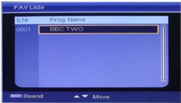 FAV Liste S.Nr Prog. Name 0001 BBC TWO EXIT Beend Move