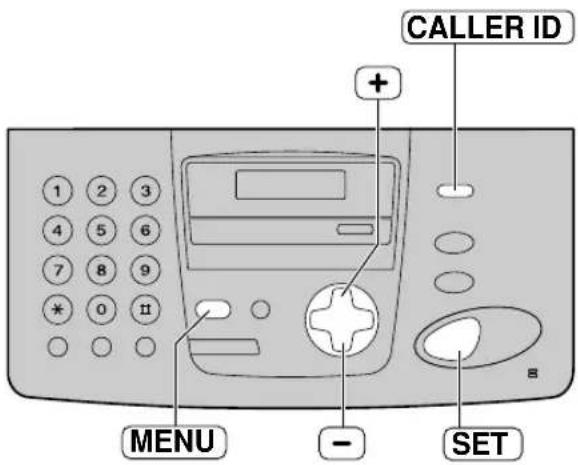 CALLER ID MENU SET