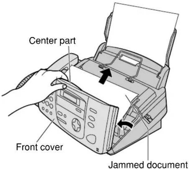Center part Front cover Jammed document