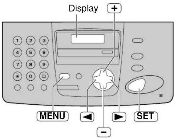 Display MENU SET -