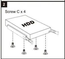 2 Screw C x 4 HDD